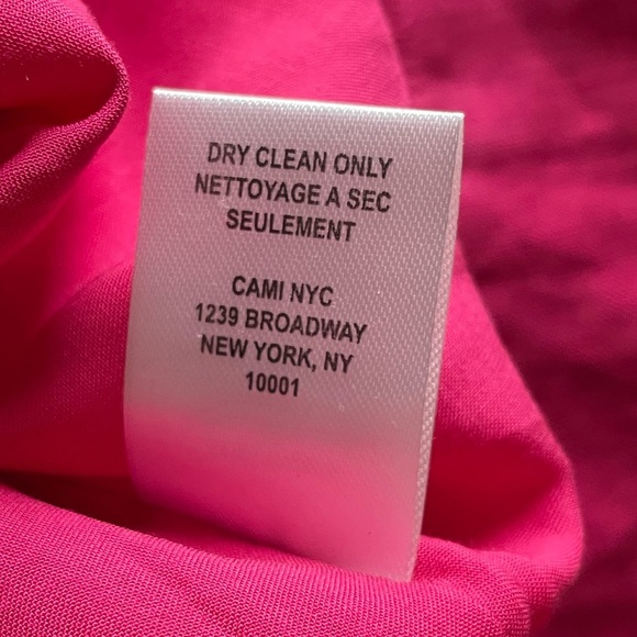 NWT Cami NYC Doris Pink Linen Tiered Babydoll Mini Dress Raspberry Small Fairy - Picture 10 of 12